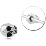SURGICAL STEEL ADJUSTABLE SLIDING CHARM FOR INDUSTRIAL BARBELL - SKULL PIERCING