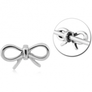 SURGICAL STEEL ADJUSTABLE SLIDING CHARM FOR INDUSTRIAL BARBELL - BOW PIERCING