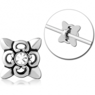 SURGICAL STEEL ADJUSTABLE SLIDING CHARM FOR INDUSTRIAL BARBELL PIERCING