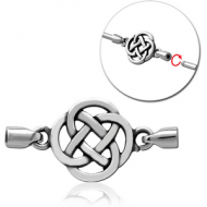 SURGICAL STEEL CHARM FOR INDUSTRIAL BARBELL - KNOT PIERCING