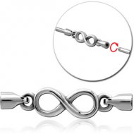 SURGICAL STEEL CHARM FOR INDUSTRIAL BARBELL - INFINITY PIERCING