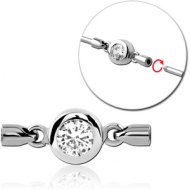 SURGICAL STEEL JEWELLED CHARM FOR INDUSTRIAL BARBELL - CIRCLES PIERCING