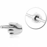 SURGICAL STEEL ADJUSTABLE SLIDING CHARM FOR INDUSTRIAL BARBELL - FINGER PIERCING