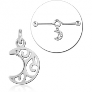 SURGICAL STEEL CHARM FOR INDUSTRIAL BARBELL PIERCING