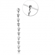 SURGICAL STEEL ADJUSTABLE SLIDING CHARM FOR INDUSTRIAL BARBELL PIERCING