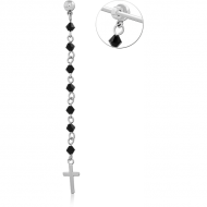 SURGICAL STEEL ADJUSTABLE SLIDING CHARM FOR INDUSTRIAL BARBELL PIERCING