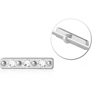 SURGICAL STEEL ADJUSTABLE SLIDING CHARM FOR INDUSTRIAL BARBELL PIERCING