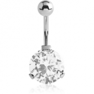 SURGICAL STEEL INTERNALLY THREADED JEWELLED ROUND 12 MM NAVEL BANANA PIERCING