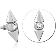 SURGICAL STEEL JEWELLED MICRO ATTACHMENT INTERNALLY THREADED PINS PIERCING