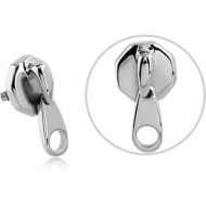 SURGICAL STEEL ATTACHMENT FOR 1.6MM INTERNALLY THREADED PINS - ZIPPER PIERCING