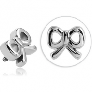 SURGICAL STEEL ATTACHMENT FOR 1.6MM INTERNALLY THREADED PINS - BOW TIE PIERCING