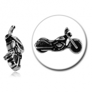 SURGICAL STEEL ATTACHMENT FOR 1.6MM INTERNALLY THREADED PINS - MOTORBIKE PIERCING
