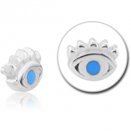 SURGICAL STEEL ATTACHMENT WITH ENAMEL FOR 1.6MM INTERNALLY THREADED PINS - EYE PIERCING