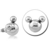 SURGICAL STEEL ATTACHMENT FOR 1.6MM INTERNALLY THREADED PINS - BALLS HEAD PIERCING