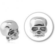 SURGICAL STEEL ATTACHMENT FOR 1.6MM INTERNALLY THREADED PINS - SKULL PIERCING