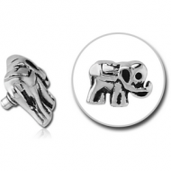 SURGICAL STEEL ATTACHMENT FOR 1.6 MM INTERNALLY THREADED PINS - ELEPHANT PIERCING