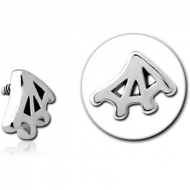 SURGICAL STEEL ATTACHMENT FOR 1.6MM INTERNALLY THREADED PINS PIERCING