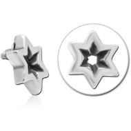 SURGICAL STEEL ATTACHMENT FOR 1.6MM INTERNALLY THREADED PINS PIERCING