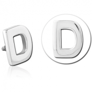 SURGICAL STEEL ATTACHMENT FOR 1.6MM INTERNALLY THREADED PINS - D PIERCING