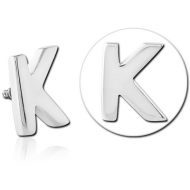 SURGICAL STEEL ATTACHMENT FOR 1.6MM INTERNALLY THREADED PINS - K PIERCING
