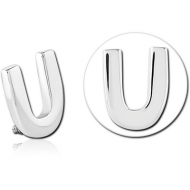 SURGICAL STEEL ATTACHMENT FOR 1.6MM INTERNALLY THREADED PINS - U PIERCING
