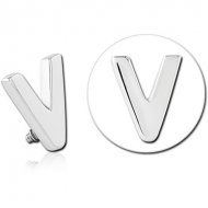 SURGICAL STEEL ATTACHMENT FOR 1.6MM INTERNALLY THREADED PINS - V PIERCING