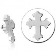 SURGICAL STEEL ATTACHMENT FOR 1.6MM INTERNALLY THREADED PINS PIERCING