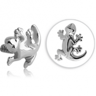 SURGICAL STEEL ATTACHMENT FOR 1.6 MM INTERNALLY THREADED PINS - SALAMANDER PIERCING