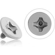 SURGICAL STEEL ATTACHMENT FOR 1.6MM INTERNALLY THREADED PINS - SCREW HEAD PIERCING