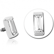 SURGICAL STEEL JEWELLED ATTACHMENT FOR 1.6MM INTERNALLY THREADED PINS PIERCING