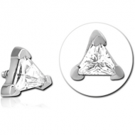 SURGICAL STEEL JEWELLED ATTACHMENT FOR 1.6MM INTERNALLY THREADED PINS PIERCING