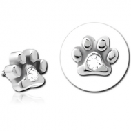 SURGICAL STEEL JEWELLED ATTACHMENT FOR 1.6MM INTERNALLY THREADED PINS PIERCING