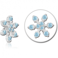 SURGICAL STEEL JEWELLED ATTACHMENT FOR 1.6MM INTERNALLY THREADED PINS PIERCING