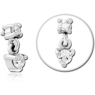 SURGICAL STEEL JEWELE ATTACHMENT FOR 1.6MM INTERNALLY THREADED PINS PIERCING