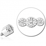 SURGICAL STEEL JEWELLED ATTACHMENT FOR 1.6MM INTERNALLY THREADED PINS PIERCING