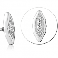SURGICAL STEEL JEWELLED ATTACHMENT FOR 1.6MM INTERNALLY THREADED PINS PIERCING