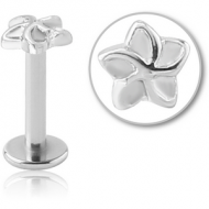 SURGICAL STEEL INTERNALLY THREADED MICRO LABRET PIERCING