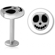 SURGICAL STEEL INTERNALLY THREADED MICRO LABRET - GHOST PIERCING
