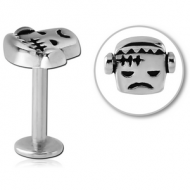 SURGICAL STEEL INTERNALLY THREADED MICRO LABRET - CHILD PIERCING