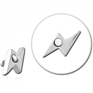 SURGICAL STEEL JEWELLED MICRO ATTACHMENT FOR 1.2MM INTERNALLY THREADED PINS