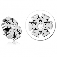 SURGICAL STEEL JEWELLED MICRO ATTACHMENT FOR 1.2MM INTERNALLY THREADED PINS PIERCING