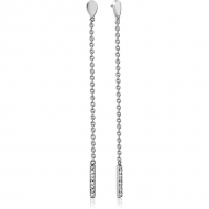 SURGICAL STEEL JEWELLED MICRO ATTACHMENT FOR 1.2MM INTERNALLY THREADED PINS PIERCING