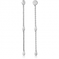 SURGICAL STEEL JEWELLED MICRO ATTACHMENT FOR 1.2MM INTERNALLY THREADED PINS PIERCING