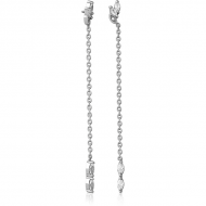 SURGICAL STEEL JEWELLED MICRO ATTACHMENT FOR 1.2MM INTERNALLY THREADED PINS PIERCING