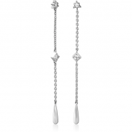 SURGICAL STEEL JEWELLED MICRO ATTACHMENT FOR 1.2MM INTERNALLY THREADED PINS PIERCING