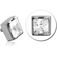 SURGICAL STEEL JEWELLED MICRO ATTACHMENT FOR 1.2MM INTERNALLY THREADED PINS PIERCING