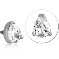 SURGICAL STEEL JEWELLED MICRO ATTACHMENT FOR 1.2MM INTERNALLY THREADED PINS PIERCING