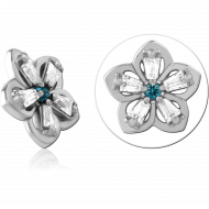 SURGICAL STEEL JEWELLED MICRO ATTACHMENT FOR 1.2MM INTERNALLY THREADED PINS