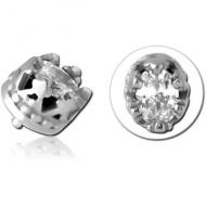 SURGICAL STEEL JEWELLED MICRO ATTACHMENT FOR 1.2MM INTERNALLY THREADED PINS - CROWN PIERCING