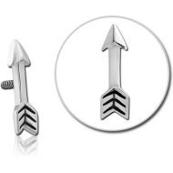 SURGICAL STEEL MICRO ATTACHMENT FOR 1.2MM INTERNALLY THREADED PINS - AROW PIERCING